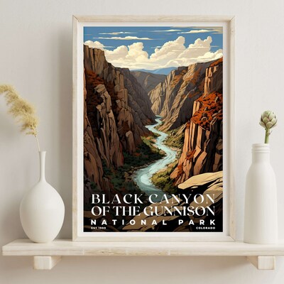 Black Canyon of the Gunnison National Park Poster, Travel Art, Office Poster, Home Decor | S7 - image6